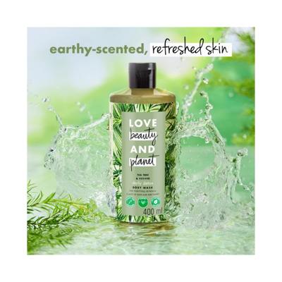 Love Beauty And Planet Natural Tea Tree Oil and Vetiver Sulfate Free Body Wash 400 ml - Shower Gels & Body Wash