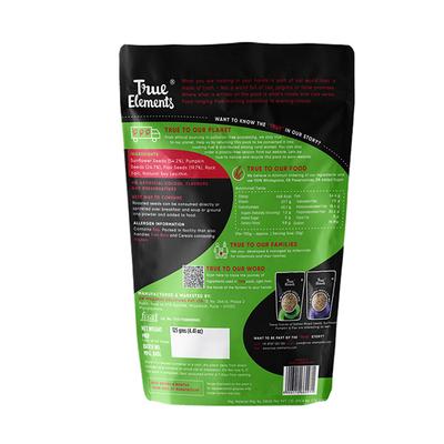 True Elements Roasted Sunflower Pumpkin and Flax Seeds 125 gm - Nutritional Bars