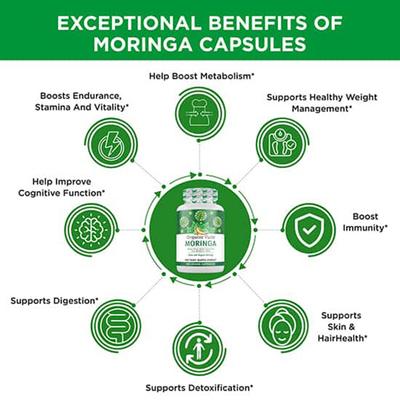 Organic Veda Moringa Veg Capsule 300's - Pure Herbs