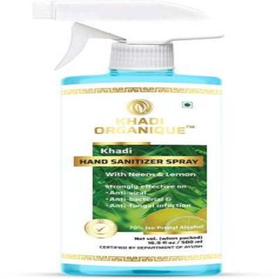 Khadi Organique Khadi Hand Sanitizer Spray - Neem & Lemon 500 ml - Personal Care (Ayush)