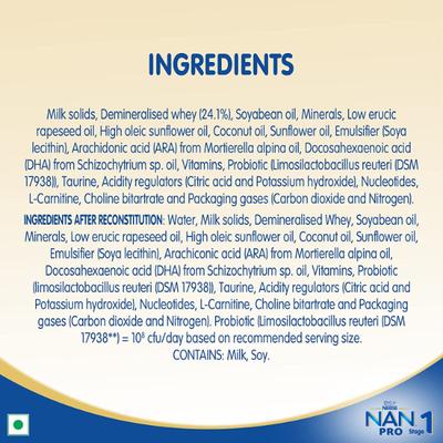 Nestle Nan Pro 1 (Upto 6 Months) Powder 400 gm (Refill Pack) - Baby And Infant Supplements