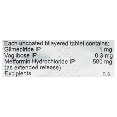 GLIMINYLE MV PLUS 1mg Tablet 10's - Diabetes-Ant