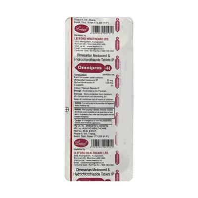 Omnipres H 20mg Tablet 10'S - Hypertension-Ang