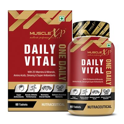 MuscleXP Men Daily Vital Sports Tablet (Pack of 2 x 60's) - Multi-Vitamins