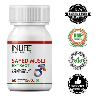 Inlife Safed Musli Extract 500 mg Vegetarian Capsule 60's - Sexual Care