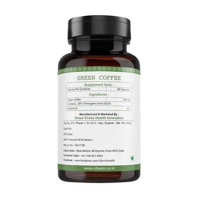 Vitawin Green Coffee Vegetarian Capsule 60's - Green/Herbal Teas