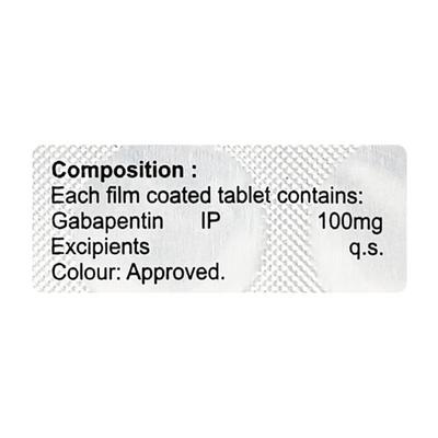 GABAPAX 100 Tablet 15's - Neuropathic Pain-Dru