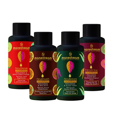 Manestream Hair Treatment Supreme Shampoo Kit (FenuGrow Shampoo 100 ml + FenuSmooth Shampoo 100 ml + FenuRestore Shampoo 100 ml + FenuCleanse Shampoo 100 ml) 1's - Shampoos