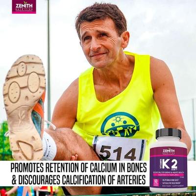 Zenith Nutrition Vitamin K2 as MK7 55 mcg Capsule 60's - Multi-Vitamins