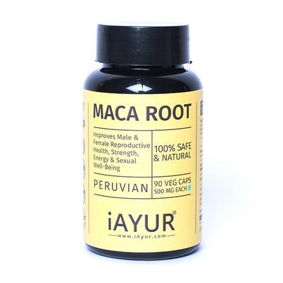 iAYUR Maca Root Extract 500 mg Veg Capsule 90's - Herbal Dietary Supplement