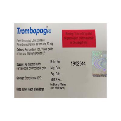 TROMBOPAG 50 Tablet 7's - Blood Clot-Ant