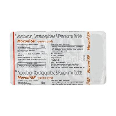 Movon SP Tablet 10'S - Pain relief-Ano