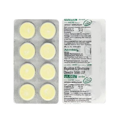 Ulgel Tablet 8'S (N) - Ulcer/Reflux/Flatulence-Aaa