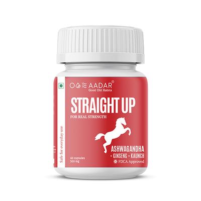 AADAR Straight Up for Real Strength 500 mg Capsule 60's - General Health