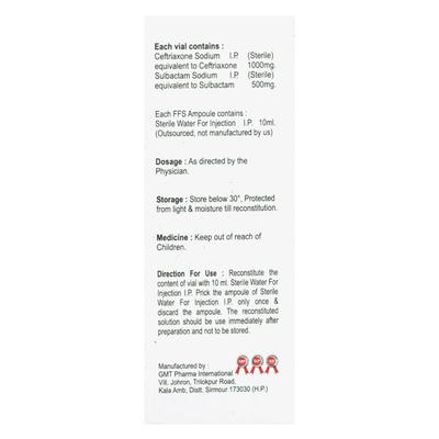 RIGHTCEF SB 1.5gm Injection 1's - Bacterial Infections-Cep