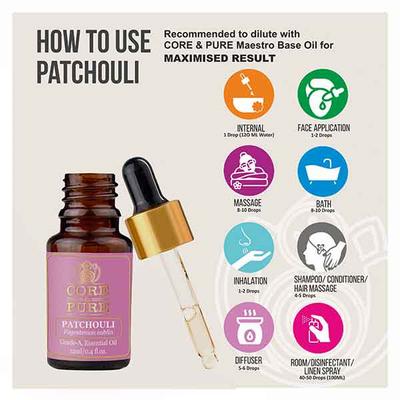 Core & Pure Grade A Essential Oil - Patchouli 12 ml - Essential Oils