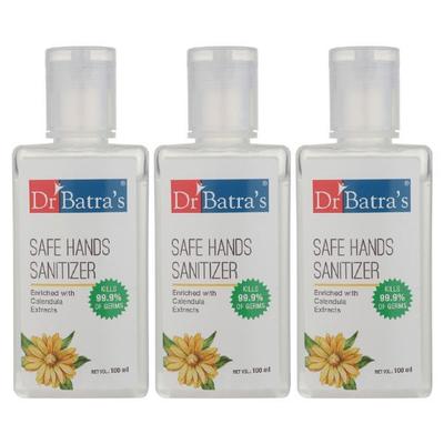 Dr Batra's Safe Hand Sanitizer (Pack of 3 x 100 ml) - Hand Sanitizer