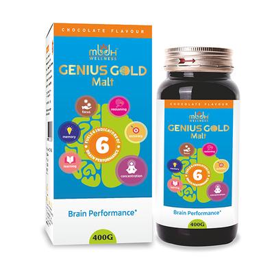 MBDH Wellness Genius Gold Malt 400 gm - Speciality Medicines
