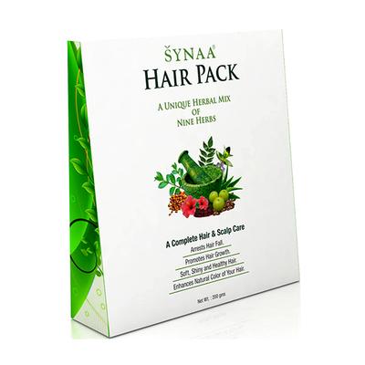 Synaa Hair Pack Powder (A Unique Herbal Mix of Nine Herbs) 200 gm - Hair Masks & Packs