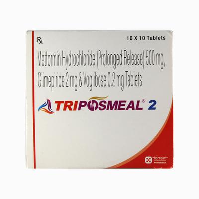 Triposmeal 2mg Tablet 10'S - Diabetes-Ant