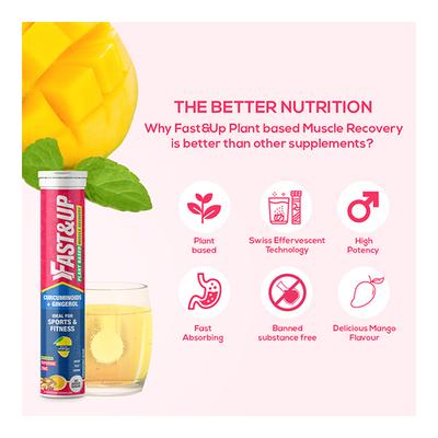 Fast&Up Plant Based Muscle Recoery Tablet - Mango 25's - Workout Essentials