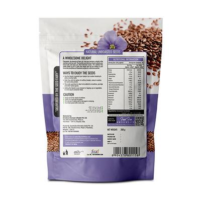 NourishVitals Flax Raw Unroasted Seeds 200 gm - Nutritional Bars