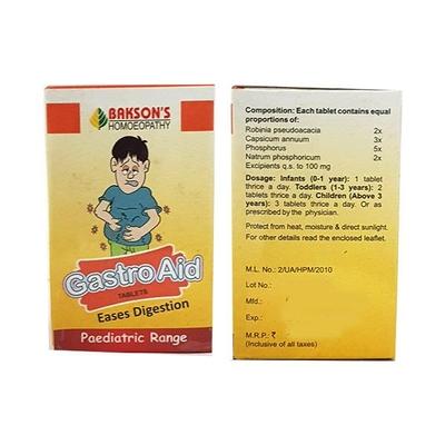 Bakson's Gastro Aid Paediatric Tablet 25 gm - Speciality Medicine