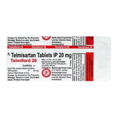 TELMIFORD 20 Tablet 10's - Hypertension-Ang