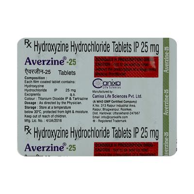 AVERZINE 25mg Tablet 15's - Allergies-Ant