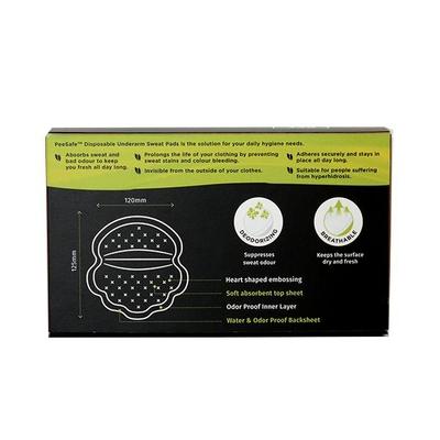 Pee Safe Disposable Underarm Sweat Pads Folded (7 Pairs) - Intimate Care