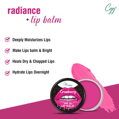 CGG Cosmetics Lip Balm SPF 15 - Cranberry 10 gm - Lip Balms