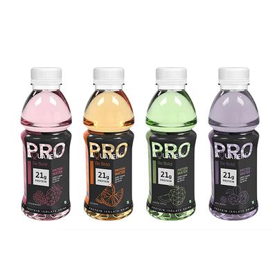 AQUATEIN PRO Protein Water - Strawberry, Orange, Green Apple, Mix Berry Flavour (Pack of 4 x 500 ml) - Workout Essentials