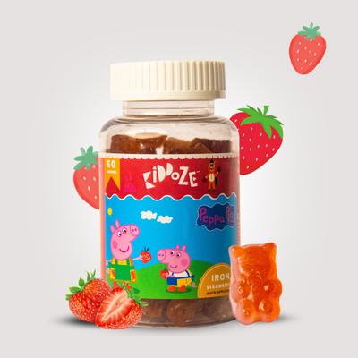 Kiddoze Iron Gummies - Strawberry Flavour 60's - Multi-Vitamins