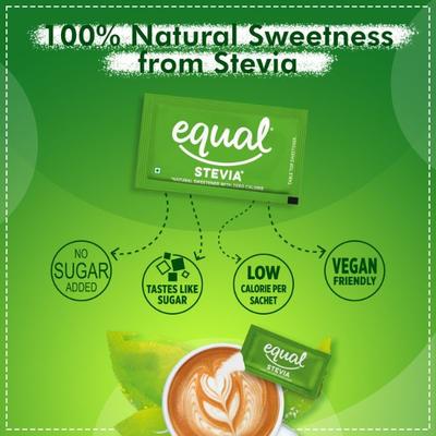 Equal Stevia Sweetener Sachet (Pack of 5 x 100's) 1's - Sugar Substitute