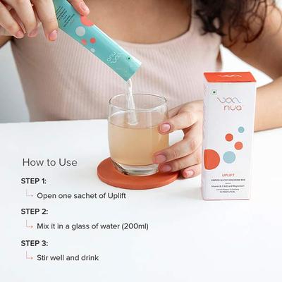 Nua Uplift Period Nutrition Drink Mix Sachet - Lemon 5's - Health Drinks