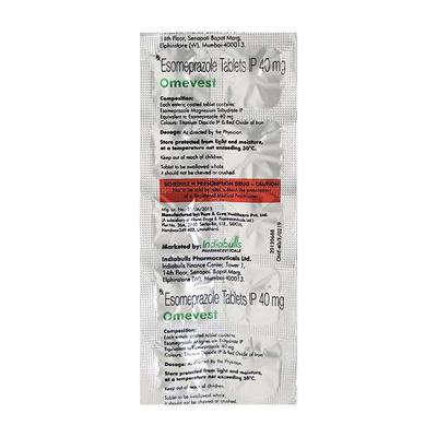 OMEVEST 40mg Tablet 10's - Ulcer/Reflux/Flatulence-Aaa