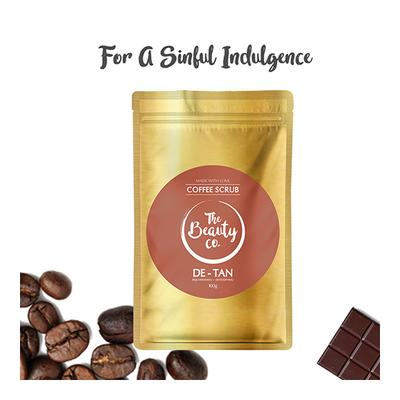 The Beauty Co. De-Tan Face & Body Scrub - Coffee (Pouch) 100 gm - Face Scrubs