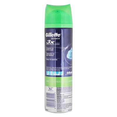 Gillette Series 3X Action Shave Gel with Aloe - Sensitive 195 gm - Shaving Gels