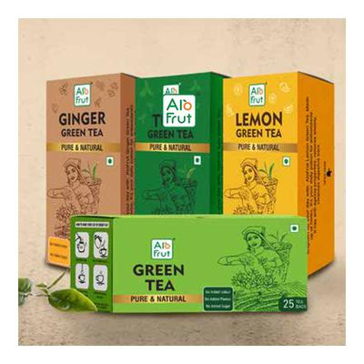 Axiom AloFrut Green Tea Bags - Tulsi 25's - Teas