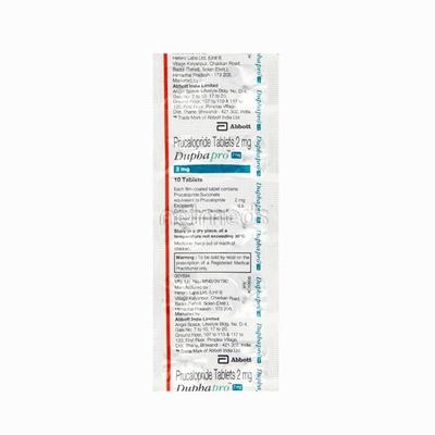 Duphapro 2mg Tablet 10'S - Ulcerative Colitis/Bowel Inflammatory Disease-GIT