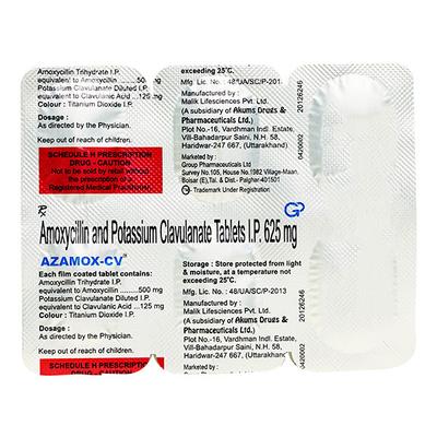 Azamox CV Tablet 6'S - Bacterial Infections-Pen