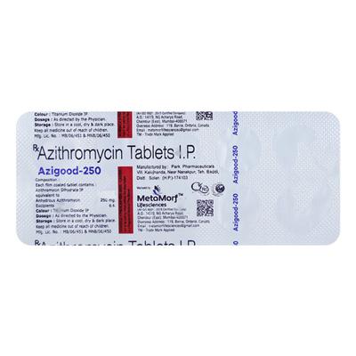 AZIGOOD 250 Tablet 6's - Bacterial Infections-Mac