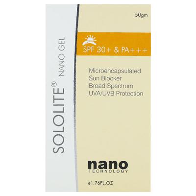 SOLOLITE SPF 30+ & PA+++ NANO Gel 50gm - Sunscreen Preparations-Oth