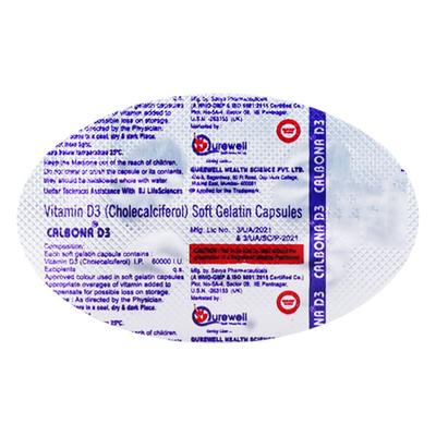 CALBONA D3 Capsule 4's - Supplements-Vam