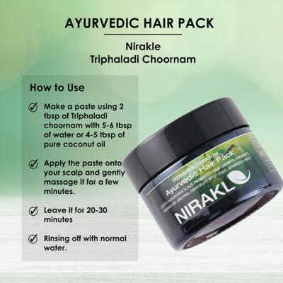 Nirakle Triphaladi Choornam Ayurvedic Hair Pack 20 gm - Personal Care (Ayush)