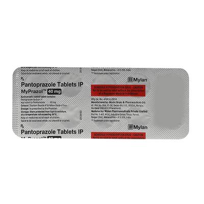 MYPRAZOL 40 Tablet 10's - Ulcer/Reflux/Flatulence-Aaa