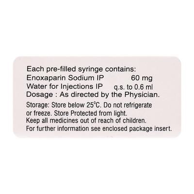 Faciloc 60mg Injection 0.6ml - Blood Clot-Ant