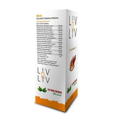 20 Microns Herbal Liv N Liv Liver Syrup 200 ml - Speciality Medicines
