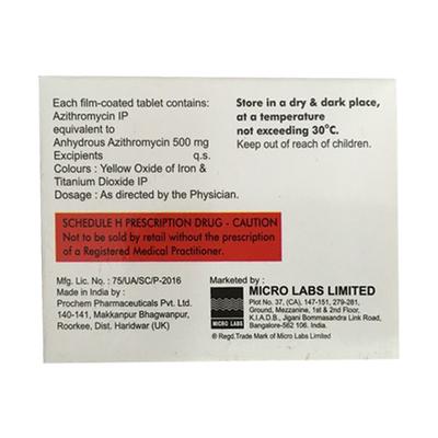 MICROZIDE 500 Tablet 3's - Bacterial Infections-Mac