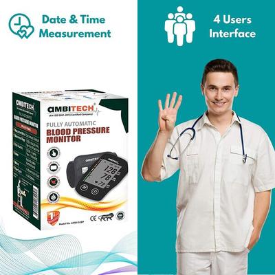 Ambitech Fully Automatic Blood Pressure Monitor - Black - Blood Pressure Monitors